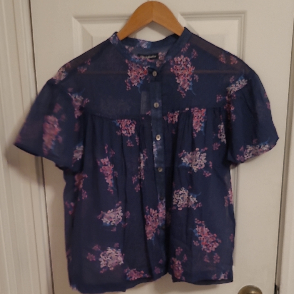 Floral Navy Button Down Shirt